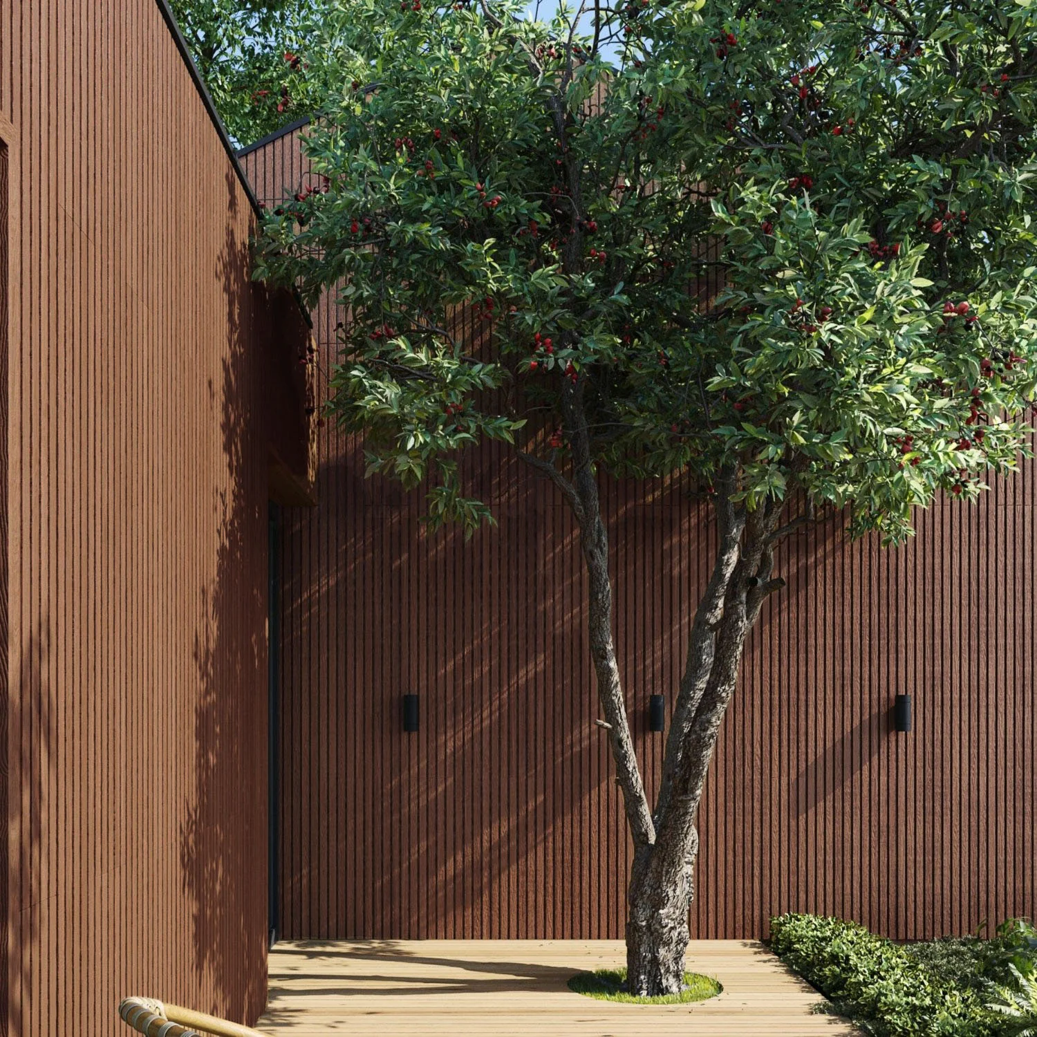 Exterior Wood-Look Composite Slat Panels - Image 4
