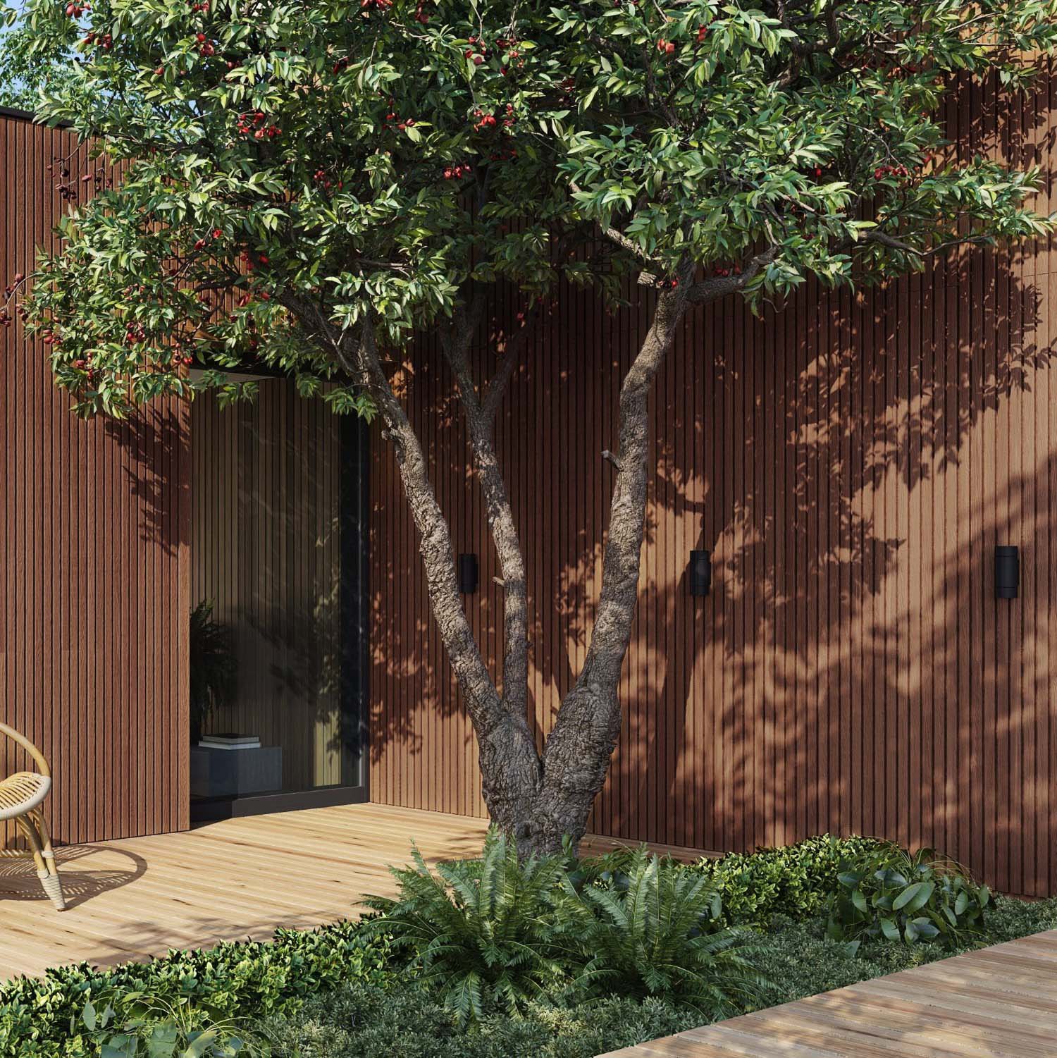 Exterior Wood-Look Composite Slat Panels - Image 6